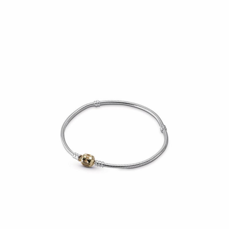 Pandora Silver Charm Bracelet With 14K Gold Clasp Egypt IE4285913